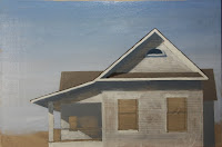 Work in Progress: Original oil painting, in time, of house by the sea by Carroll Jones III