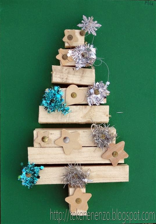 Tekenen en zo: Houten kerstboom Tekenen en zo: Houten kerstboom