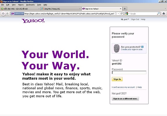 Cách tạo nick ảo trên Yahoo mới nhất