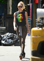 Candice Swanepoelout and about in Soho