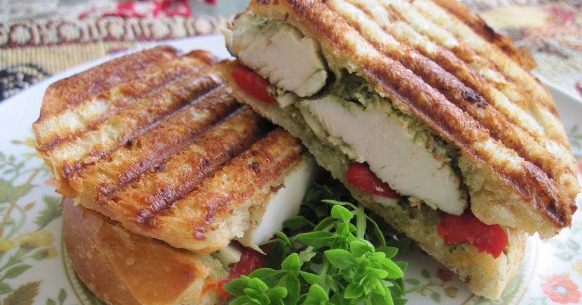 Sheilah's Kitchen Chicken Pesto Panini