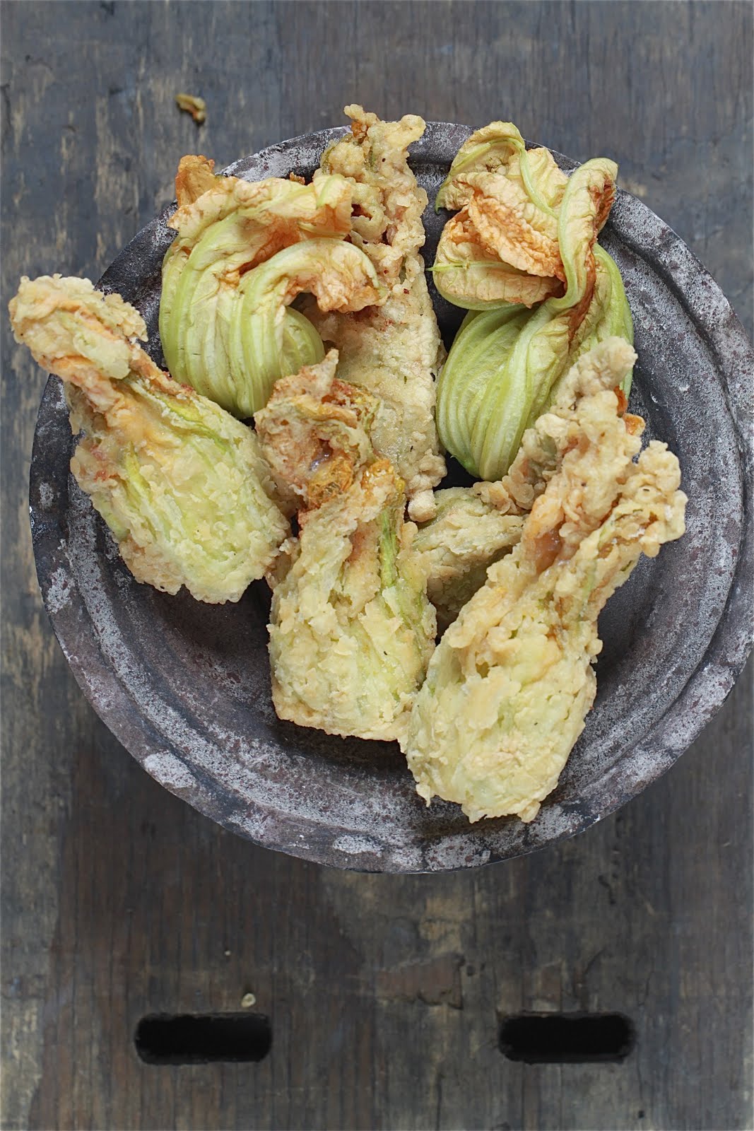 Epicurean Mom Stuffed Mozzarella Squash Blossoms with Rosemary