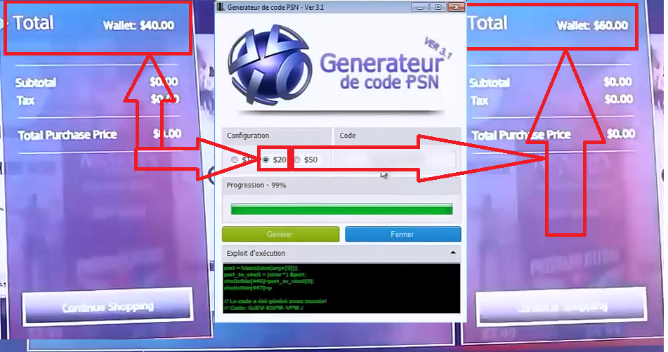 GÉNÉRATEUR DE CODES PSN CODES PSN GRATUIT 2015 Game Cheats Fr Hack