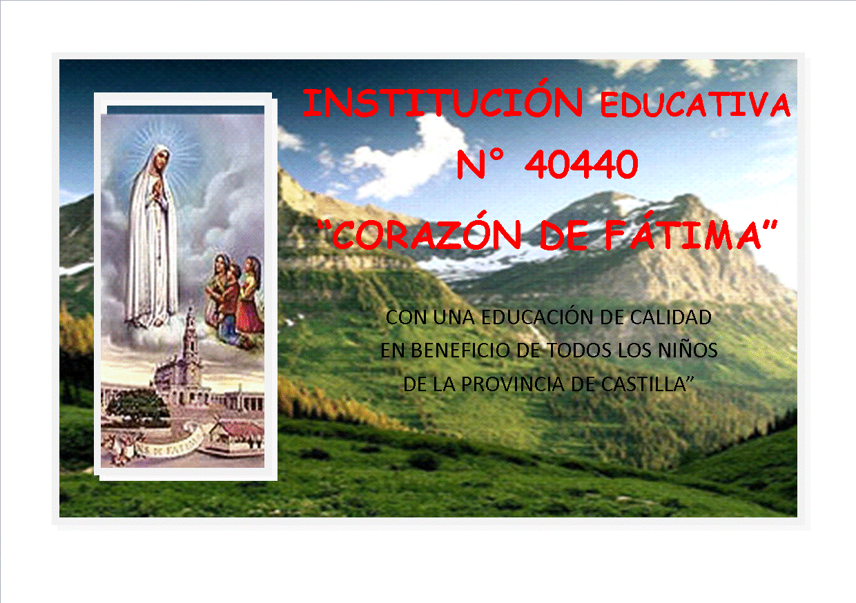 INSTITUCIÓN EDUCATIVA "CORAZÓN DE FÁTIMA