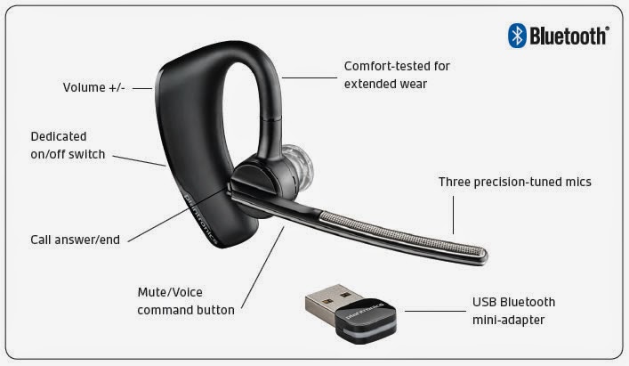 Wireless headset for iPhone devices Plantronics Voyager Legend Bluetooth headset for iPhones