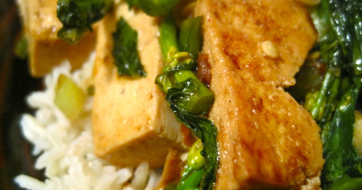 Kvell in the Kitchen Sichuan Tofu and Broccoli Rabe with Garlic Sauce