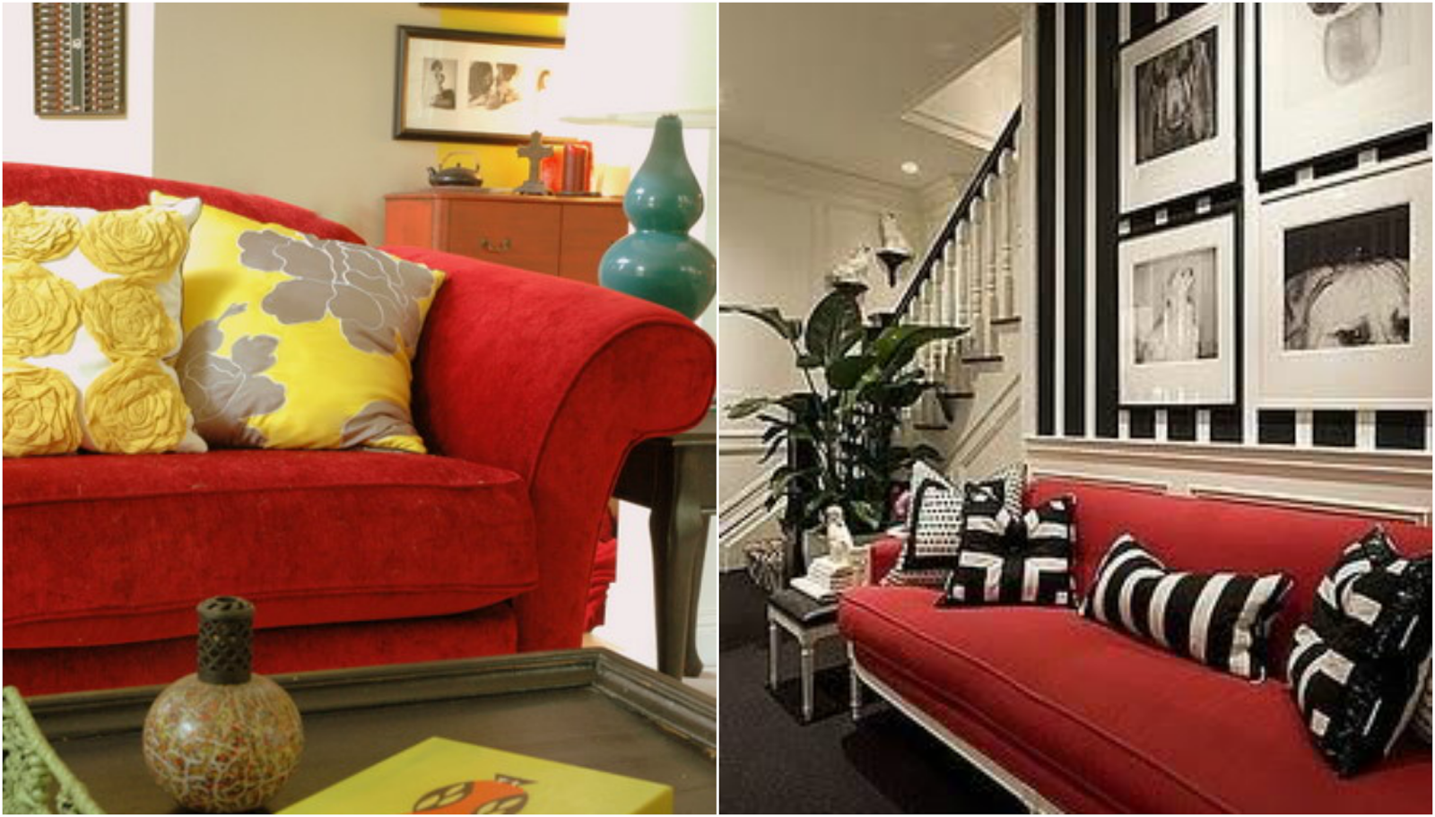 Oronovelo: Red Couch Living Room Inspiration