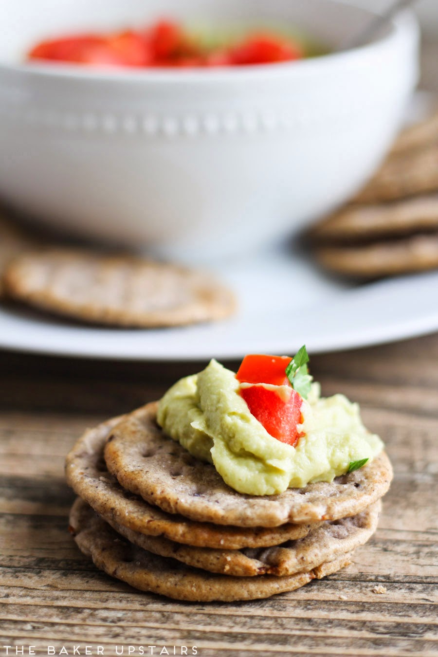 the baker upstairs guacamole white bean dip