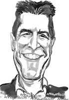 Simon Cowell is a caricature by caricaturist Artmagenta
