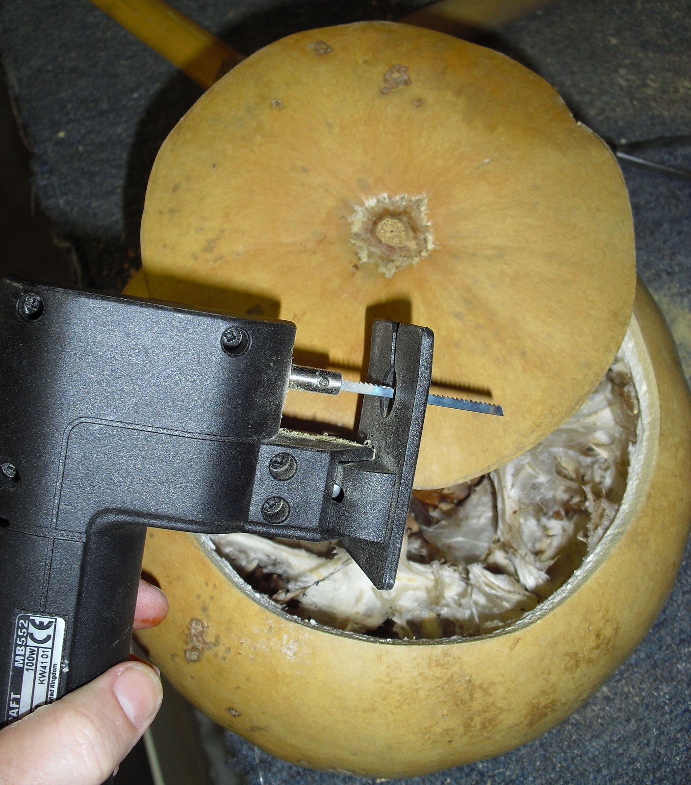 Tangible Daydreams Cleaning a dried gourd