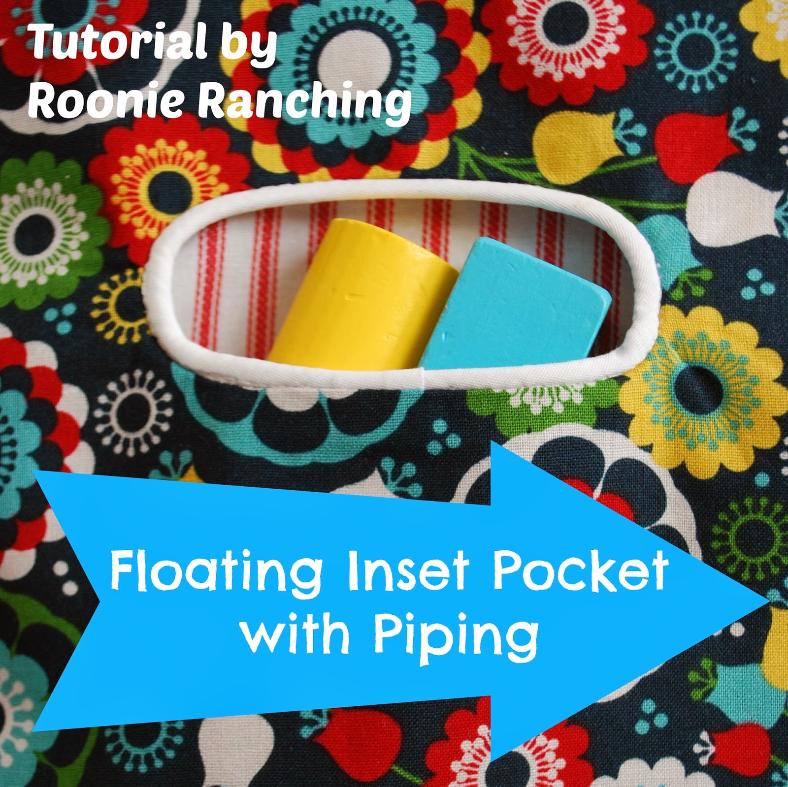 Roonie Ranching Floating Inset Pocket with Piping Sewing Tutorial
