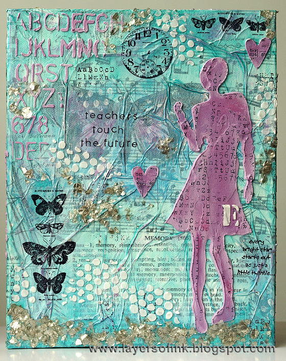 Layers of ink MixedMedia Tissue Canvas Tutorial