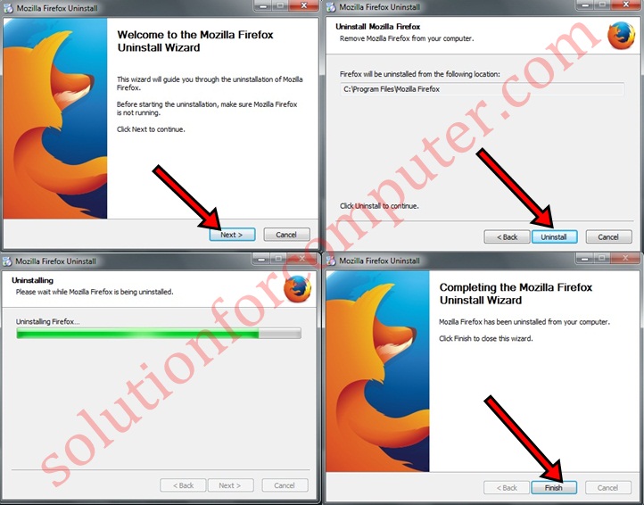 how to uninstall mozilla firefox in windows 7 completely