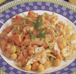 Ensalada festiva con garbanzos recetas