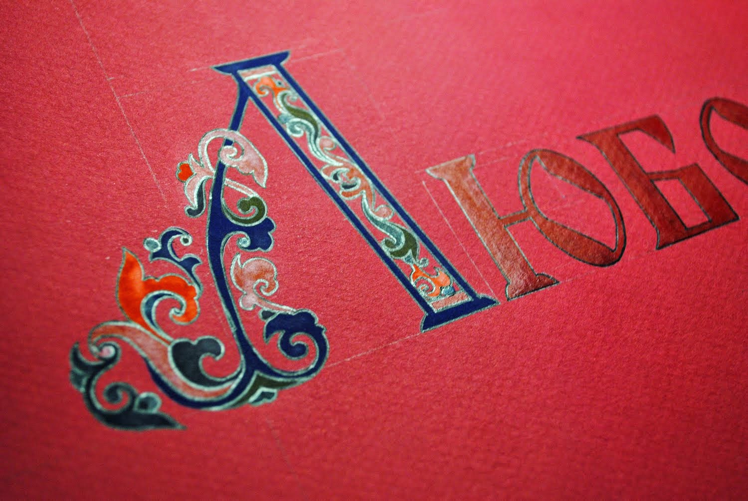ЛЮБОВЬ / LOVE. LETTER. OLD RUSSIAN STYLE. IN THE PROCESS
