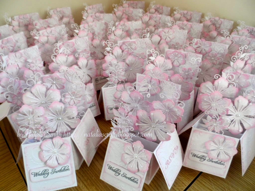 Nataliascraft Weddings invitations box cards