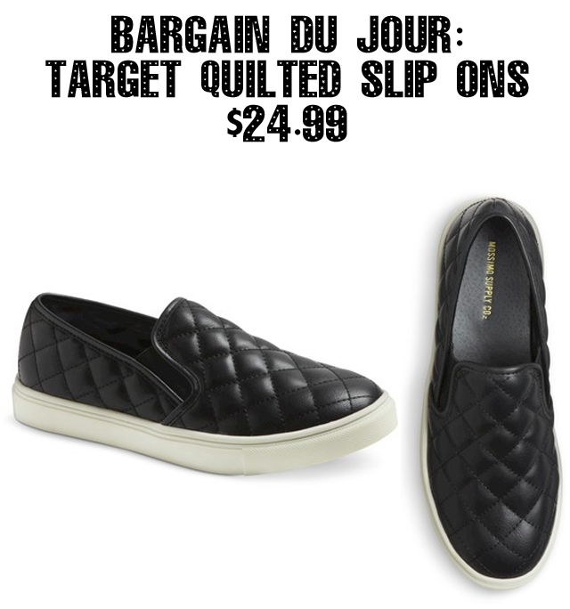 Bargain du Jour Chanellike Quilted Slipons from Target Emily Jane