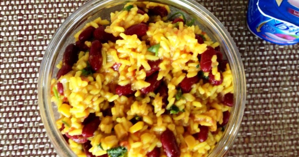 The Mistress of Spices Southwestern saffron rice and beans (the