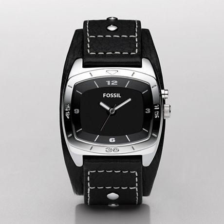 Original Fossil Watches By Geniehour Fossil Mens Cuff Kaleido Red Black Dial Watch Am3696