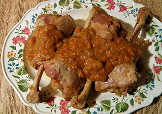 Platter of Drumsticks topped with Gravy