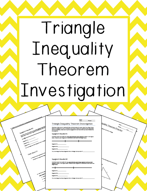 Worksheets Triangle Inequality Practice Worksheet the best of teacher entrepreneurs ii math lesson triangle try using an inductive approach to inequality theorem with investigation activity