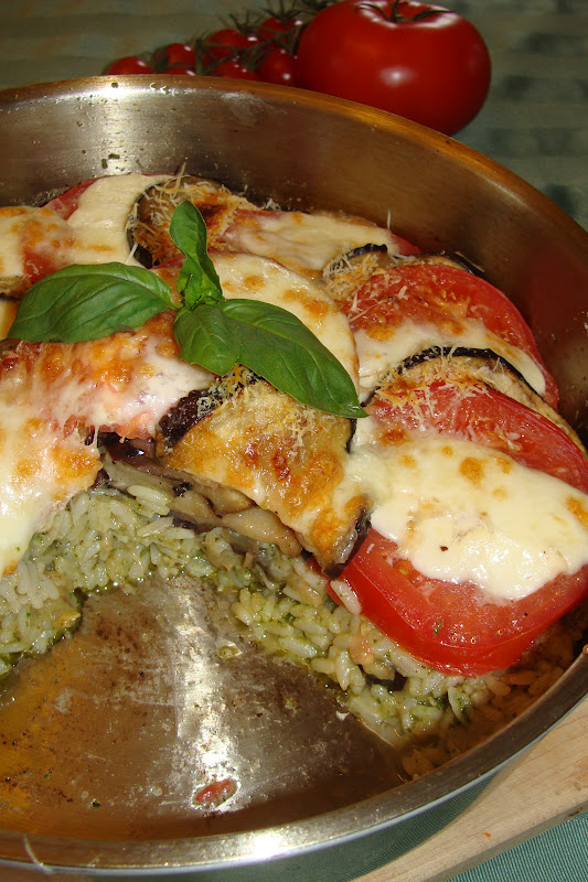 Lili popotte Gratin de riz aux aubergines