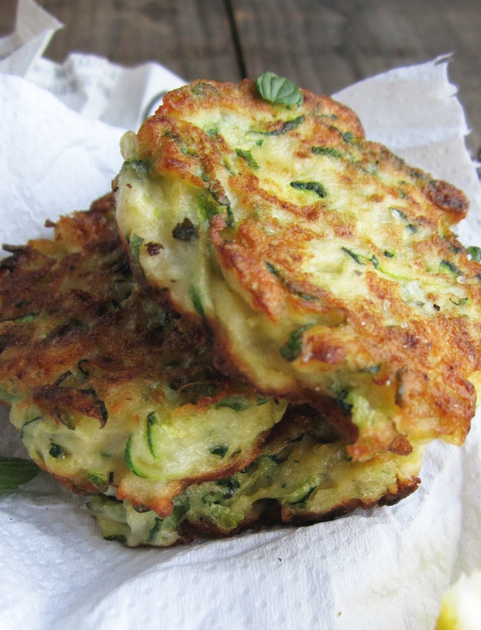 Scrumpdillyicious Zucchini, Ricotta & Feta Fritters with Dill