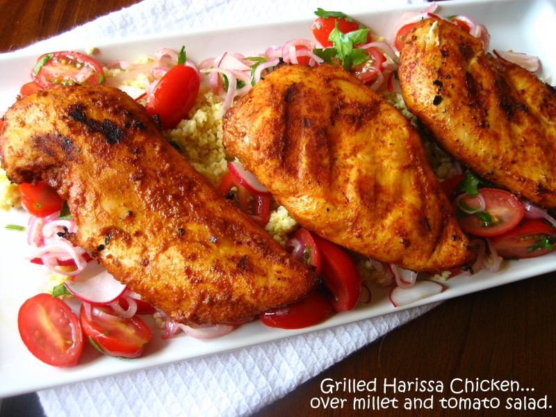 Home Cooking In Montana Grilled Harissa Chicken... with millet and