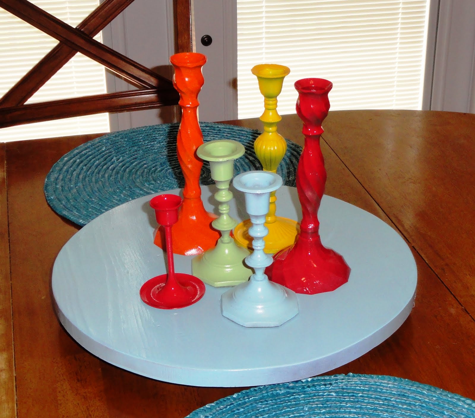 My Cottage Life Make Do & Mend Monday Spray Painted Candlesticks