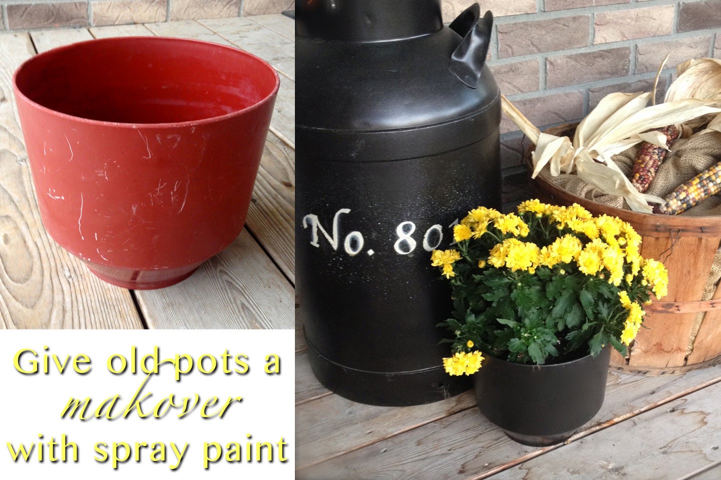 DIY Why Spend More Spray paint beat up pots