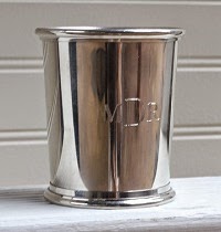 engraved silver mint julep cup