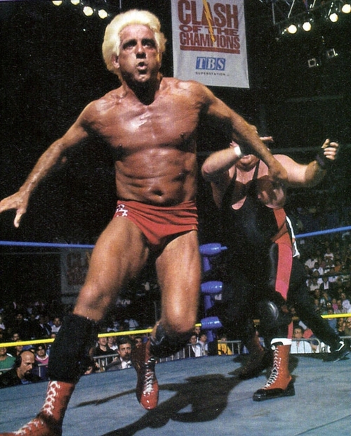 Ric flair & mickey rourke wrestler 8 X 10 wrestling photo wwf WCW,wrest...