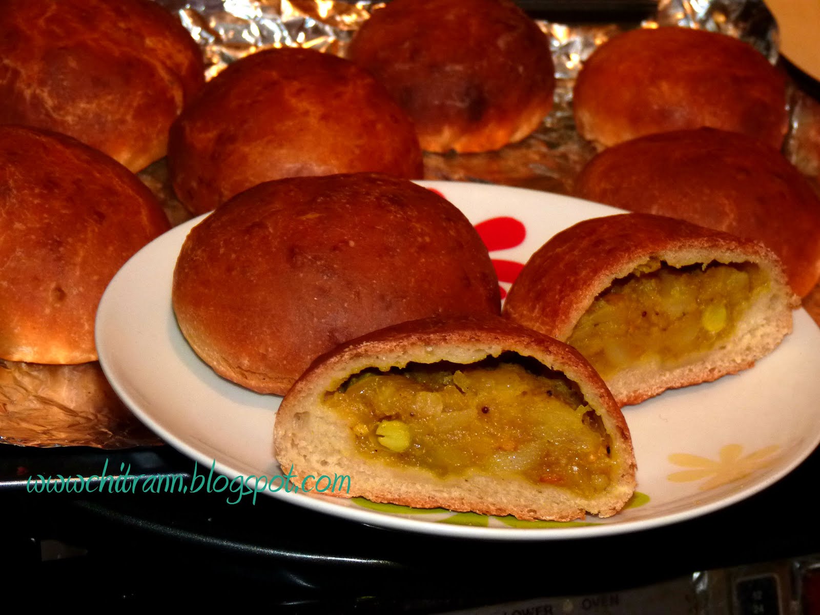 Chitranna Spicy Potato stuffed bun