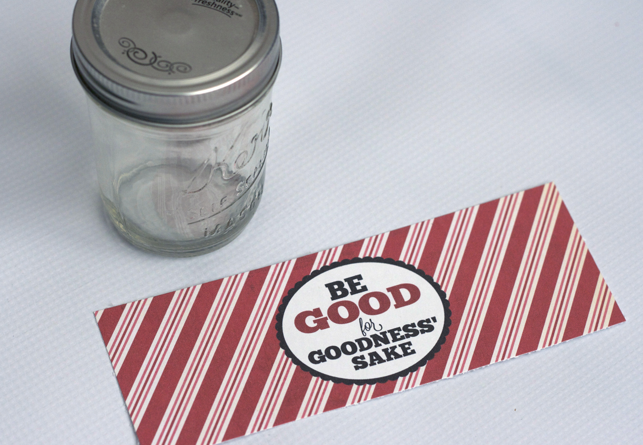 &quot;Be Good&quot; Christmas Reward Jar Printable - My Sister's Suitcase - Packed with Creativity