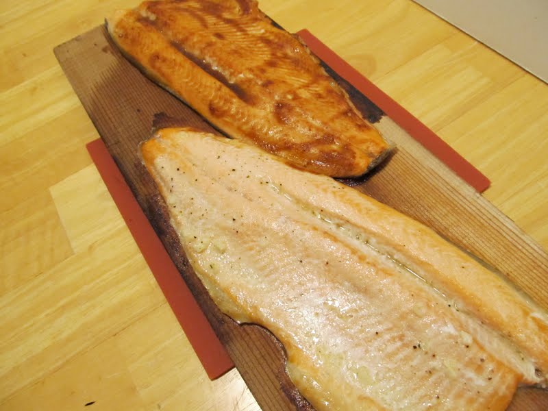 Jenn's Food Journey Cedar Plank Grilled Trout 2 Ways