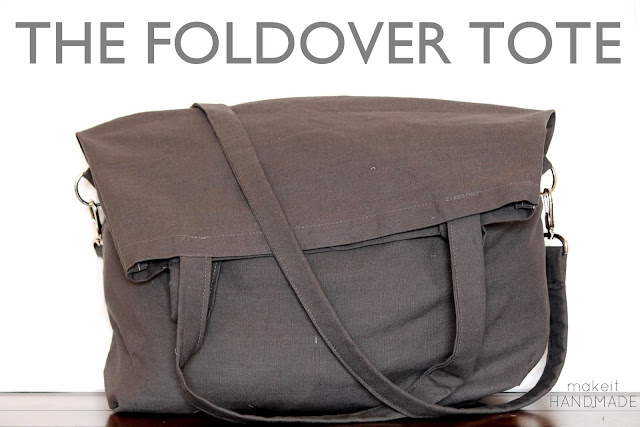 The foldover tote: free tutorial for a fun bag that carries a lot or just a little! #free #sewing #tutorial | www.makeithandmade.com