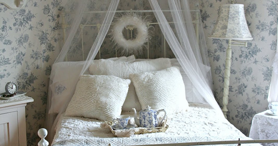 Aiken House & Gardens Our Blue & White Toile Guest Room