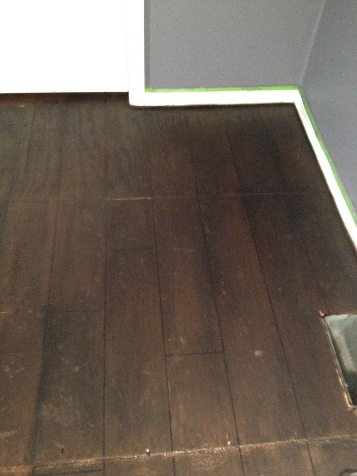 General Splendour Ugly carpet gone I painted underlayment to look