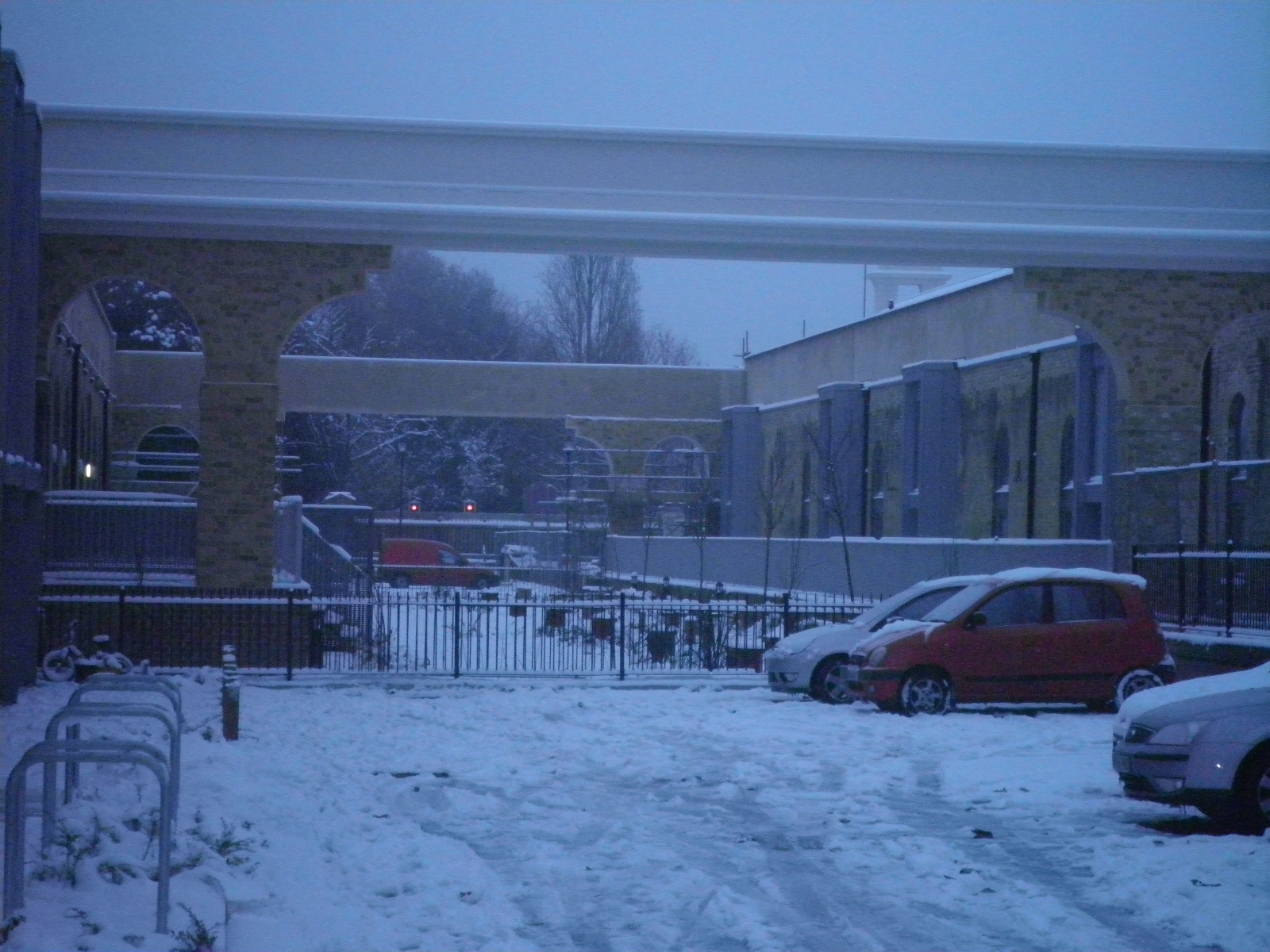 Gosport station in the snow