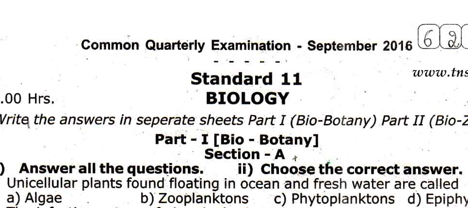 plus one biology question paper plus one biology question paper