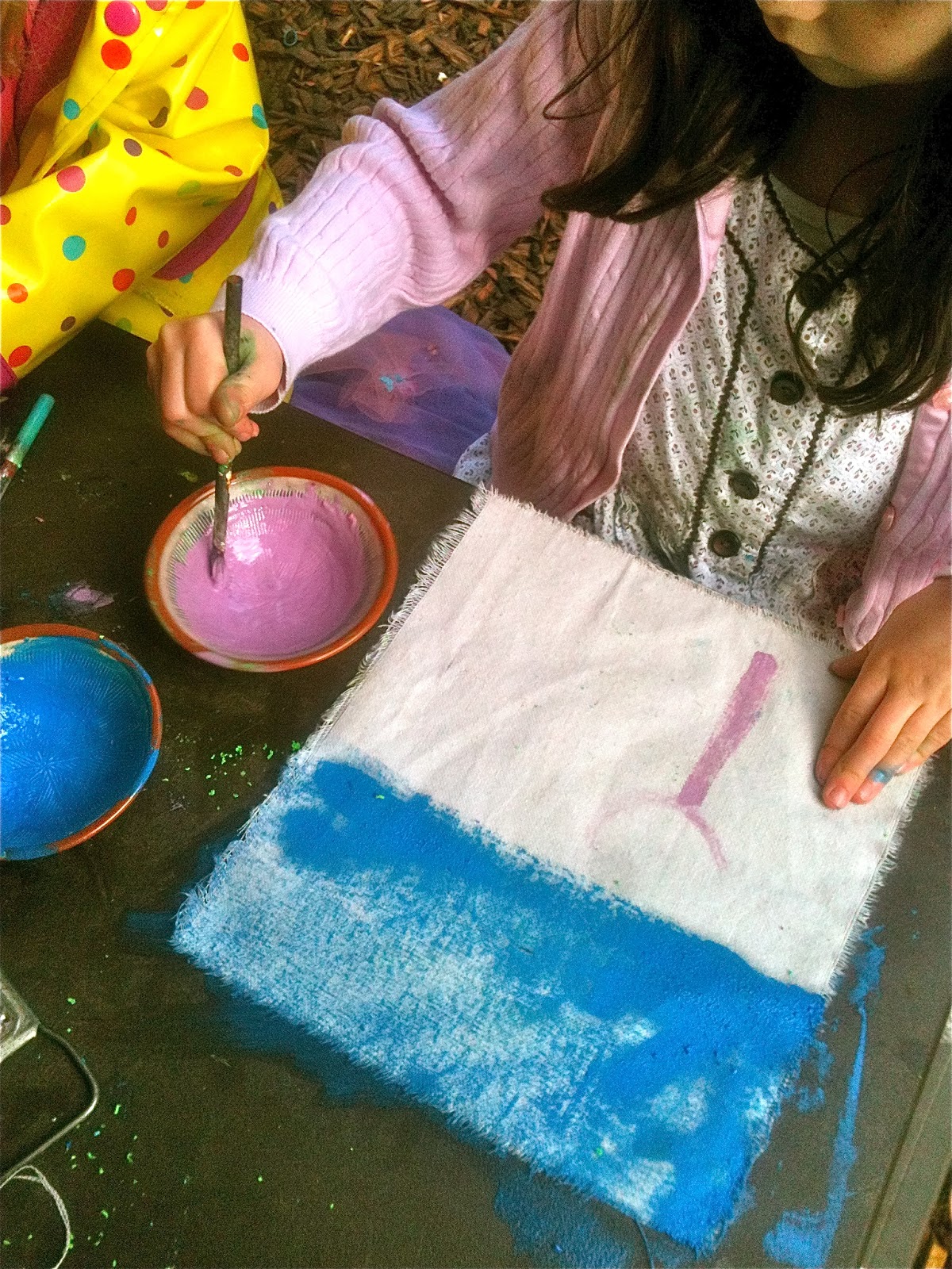 Teacher Tom Oil Painting In Preschool