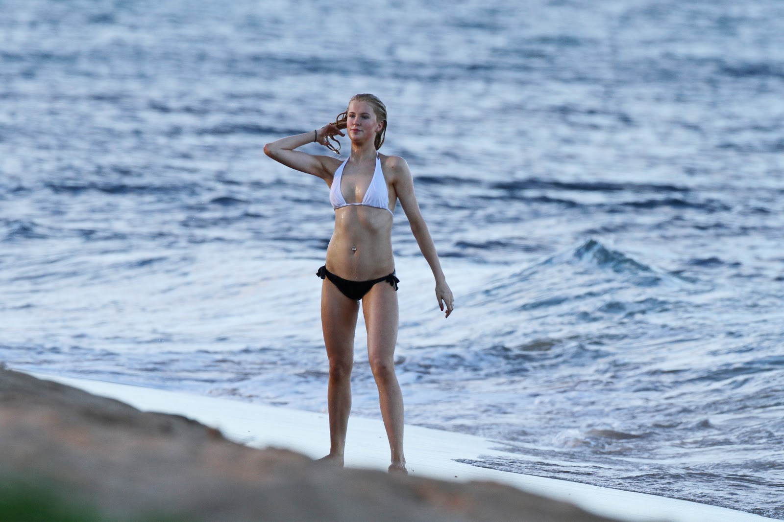 Ireland Baldwin - Bikini at a beach in Maui.