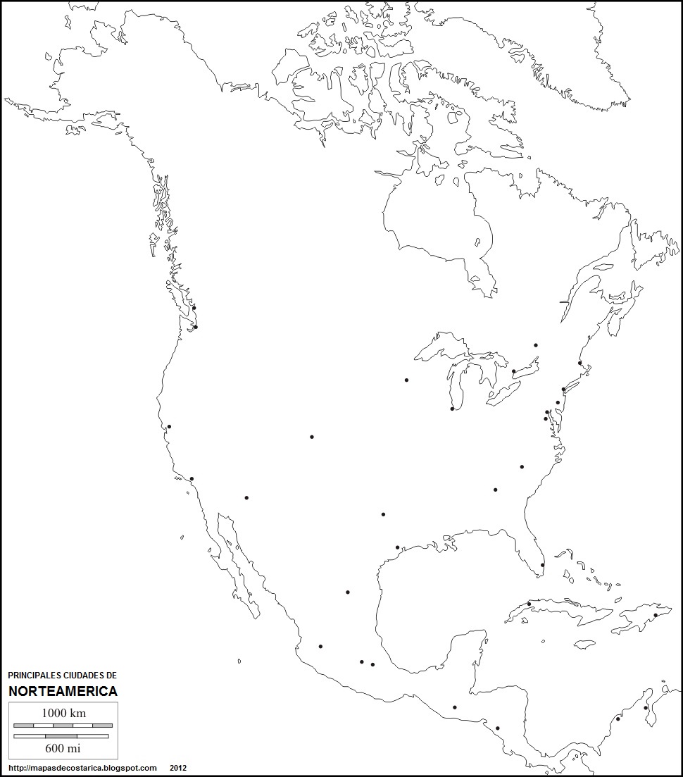 Mapas De Norteamerica Subcontinente De America