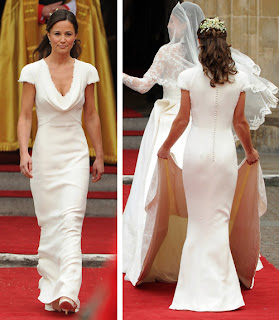Pippa Middleton front and back of dress