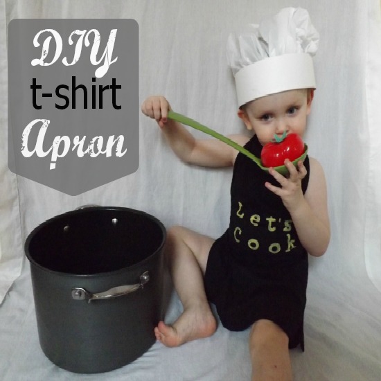 DIY Kids T-shirt Apron by Jessica of The Thriftiness Miss DIY Kids T-shirt Apron by Jessica of The Thriftiness Miss