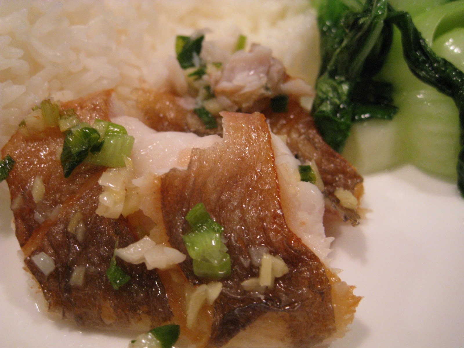 Wok Fried Ginger, Garlic and Scallion White Pomfret