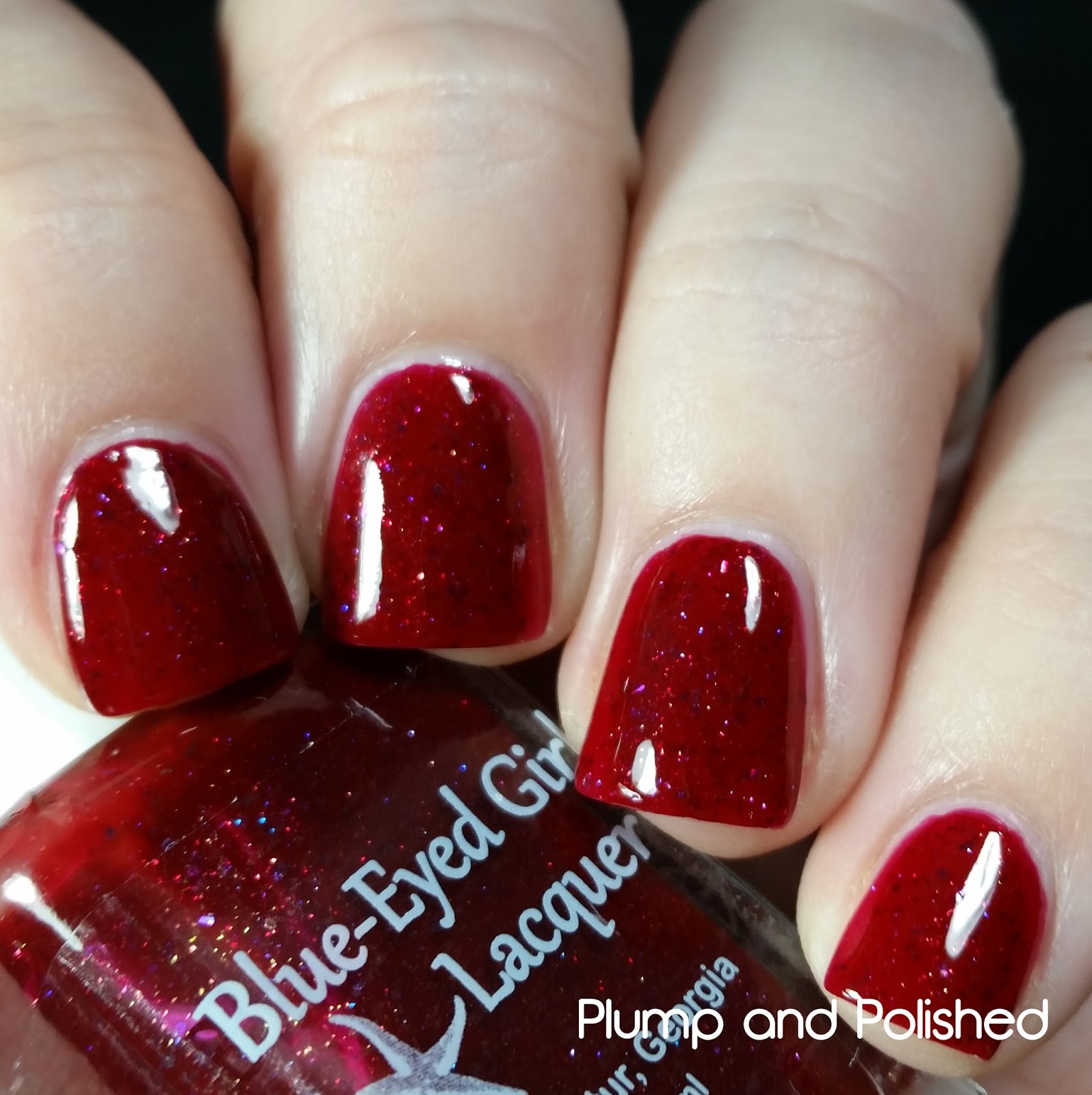 Plump and Polished: Blue-Eyed Girl Lacquer - Saucy Siren, Siren Demands: Treat Yo Self, & Cyber