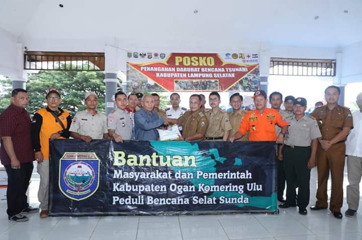 Pemkab Oku Saluran Bantuan Untuk Korban Tsunami Lamsel