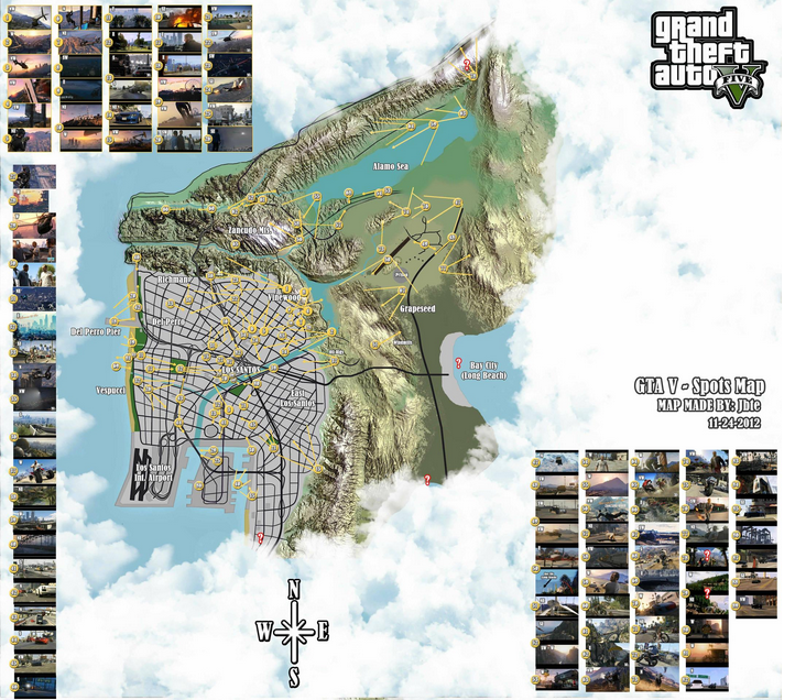 Confira várias ideias de como será o mapa de GTA V