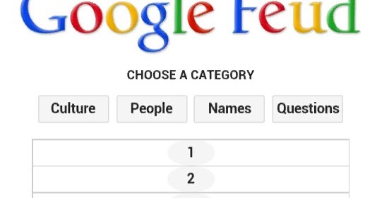 Coisas Sobre Tudo: Google Feud, o jogo da Google que você